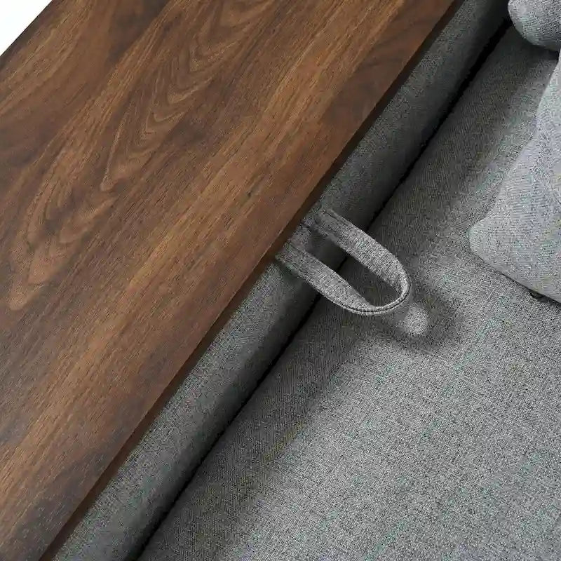 L-shaped Modular Sectional Sofa with Removable Back Cushions and Storage Space