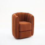 Swivel Accent Barrel Chair, Modern Round Armchairs with Upholstered, Comfy Swivel Accent Chair