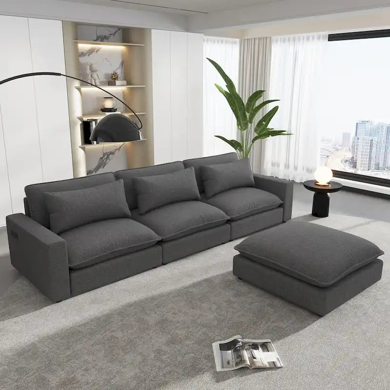 Sectional Sofa Cloud Sofa Chenille Upholstered Sofa