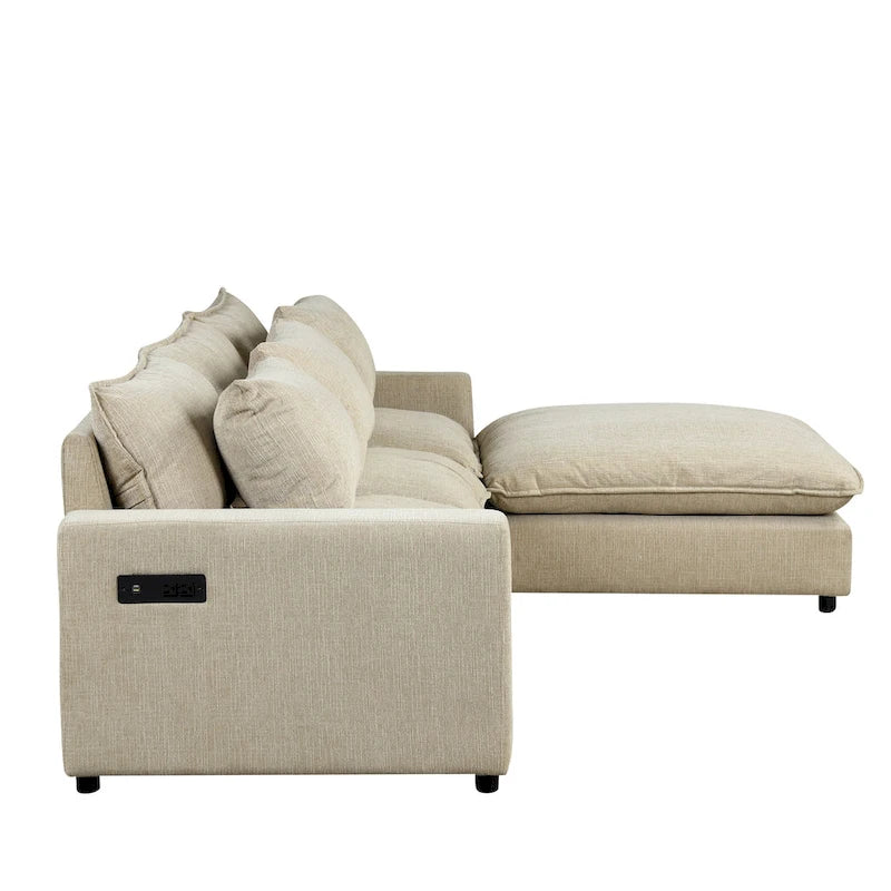 Sectional Sofa Cloud Sofa Chenille Upholstered Sofa