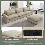 Sectional Sofa Cloud Sofa Chenille Upholstered Sofa