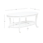 Modena Rusitc White Wood Coffee Table