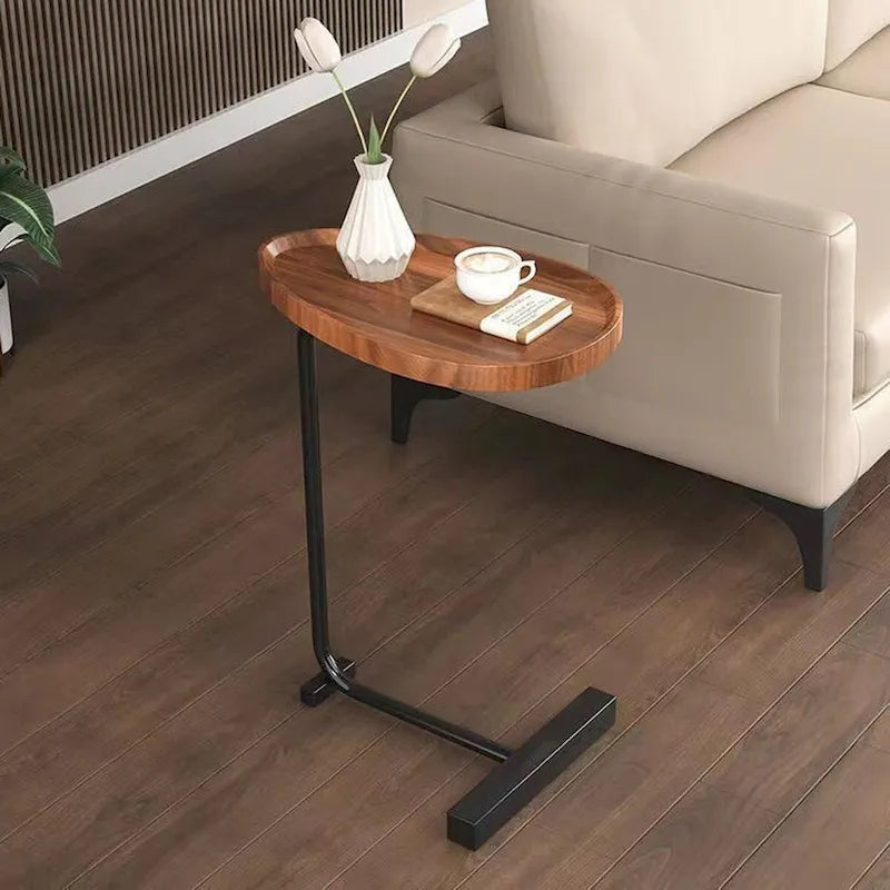 C-Shaped Side Table, Small Sofa Table For Living Room