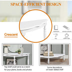Retro Half-Moon Console Table with Open Shelf