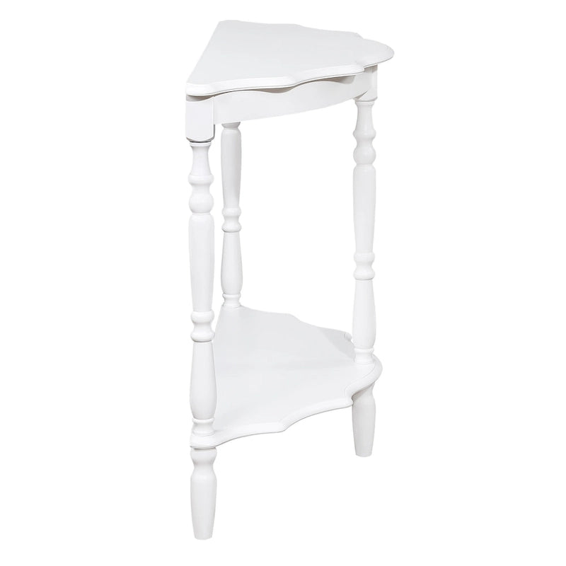 Retro Half-Moon Console Table with Open Shelf