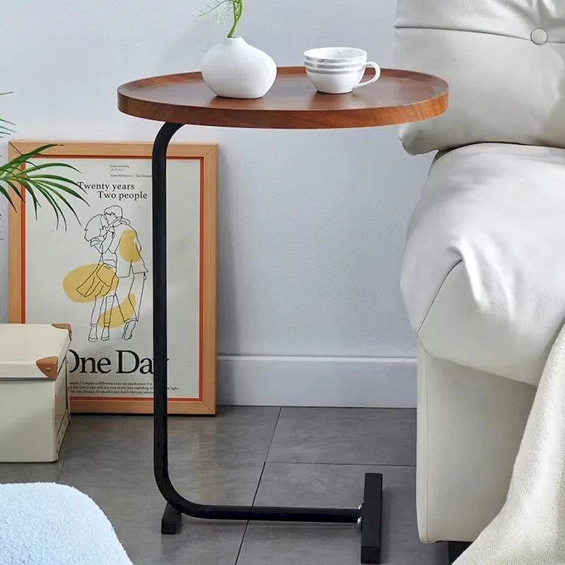 2-Pieces C-Shaped Side Table Coffee Table Small Sofa Table