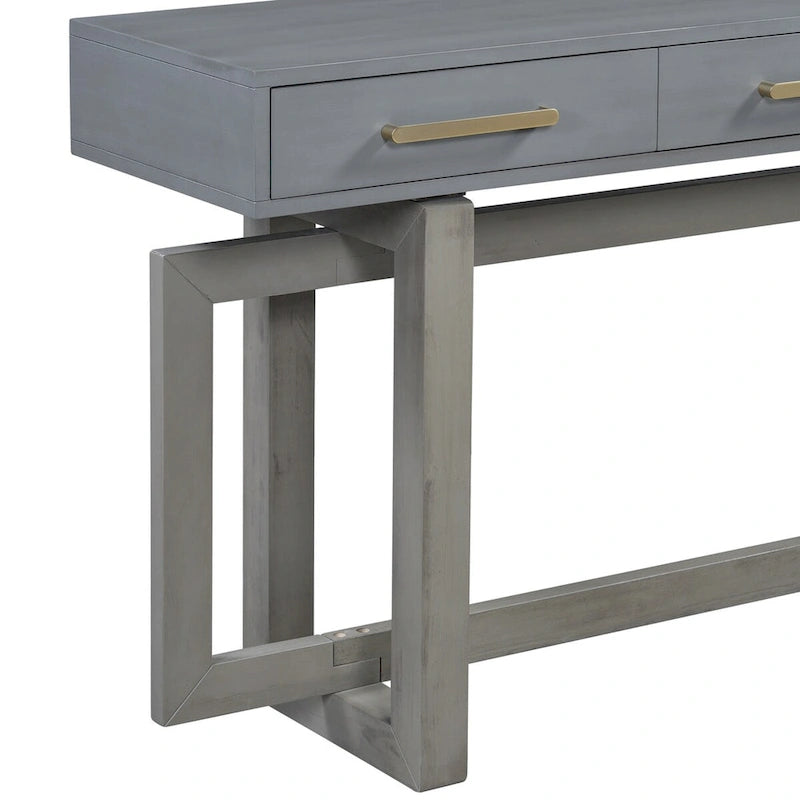 Elegant Console Table with Three Drawers, Extra Long Entryway Table for Entryway, Hallway, Living Room, Foyer