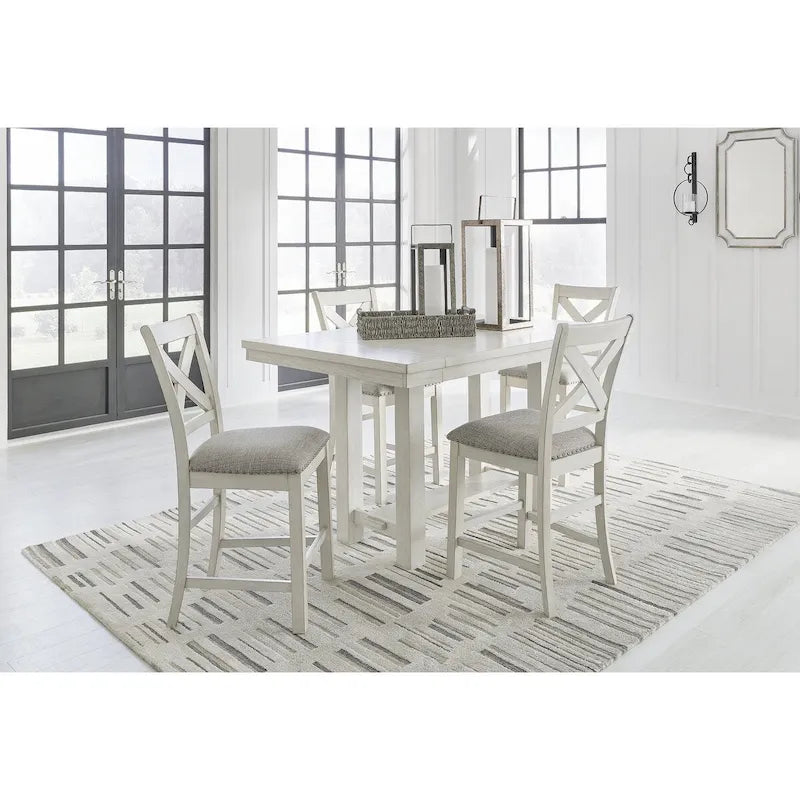  Robbinsdale White Counter Height Dining Extension Table - 42 W x 86 D x 36 H