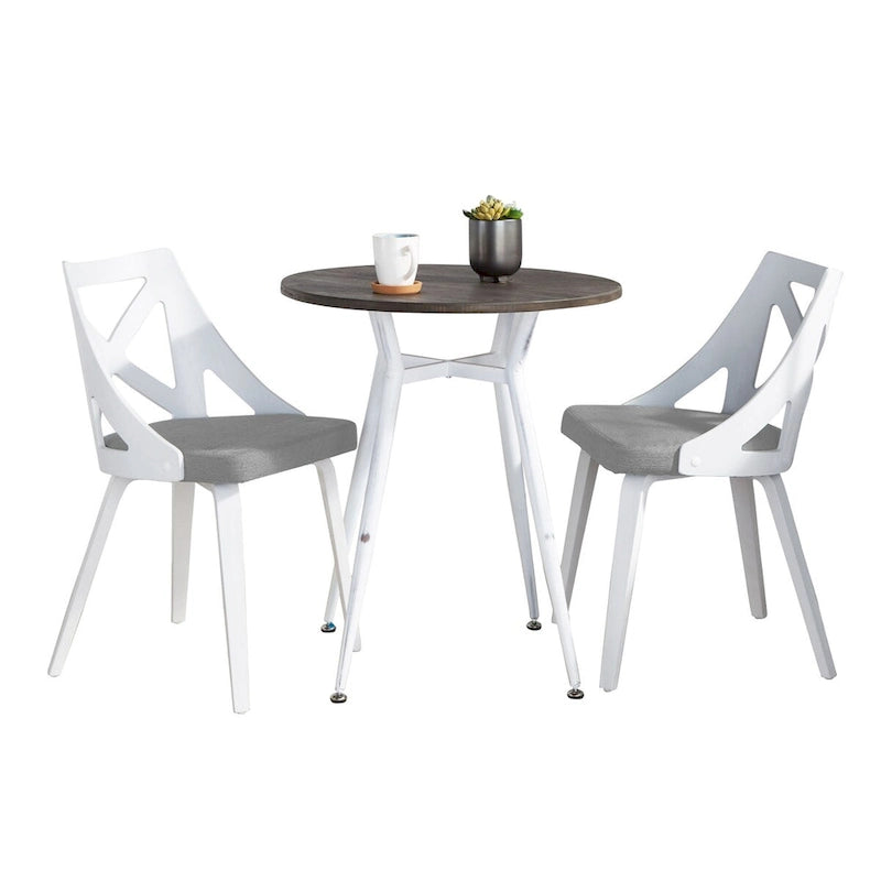 Ciara-Charlotte Round 3-Piece Dinette Set