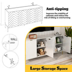 Mid-Century Four Door Storage Buffets Sideboards