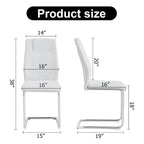 6-piece set of modern dining chairs leather soft cushion seats