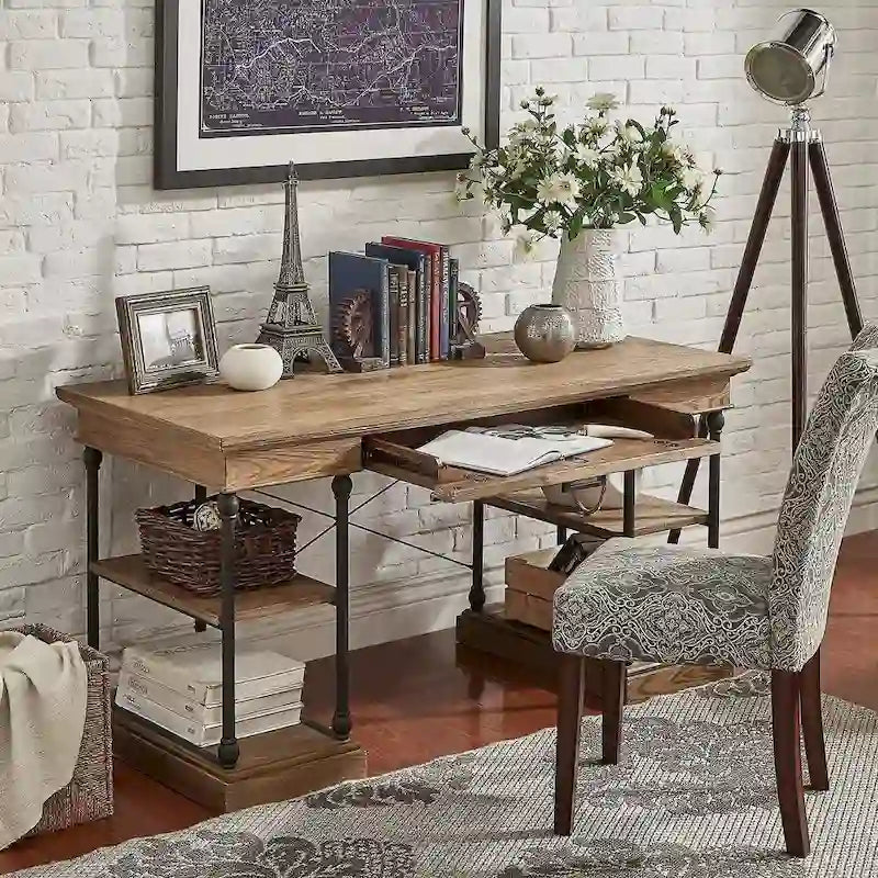 Barnstone Cornice 1-drawer Storage Writing Desk by  Artisan