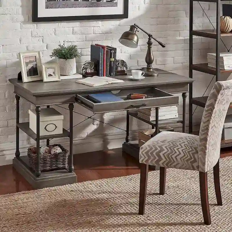 Barnstone Cornice 1-drawer Storage Writing Desk by  Artisan