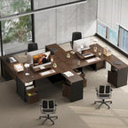 63 L Shaped Home Office Desk with File&Storage Drawers and Cabinet, Computer Desk with Monitor Stand and Open Compartments