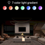 Luminous Chic: White Dual-Drawer Coffee Table with LED Display Top