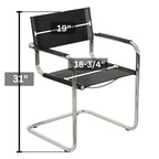 Breuer Chair Company Mart Stam Cantilever Armchair Arm Chair w/ Chrome Frame (Various Bonded Leather Colors)