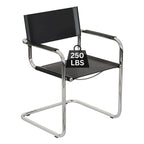 Breuer Chair Company Mart Stam Cantilever Armchair Arm Chair w/ Chrome Frame (Various Bonded Leather Colors)