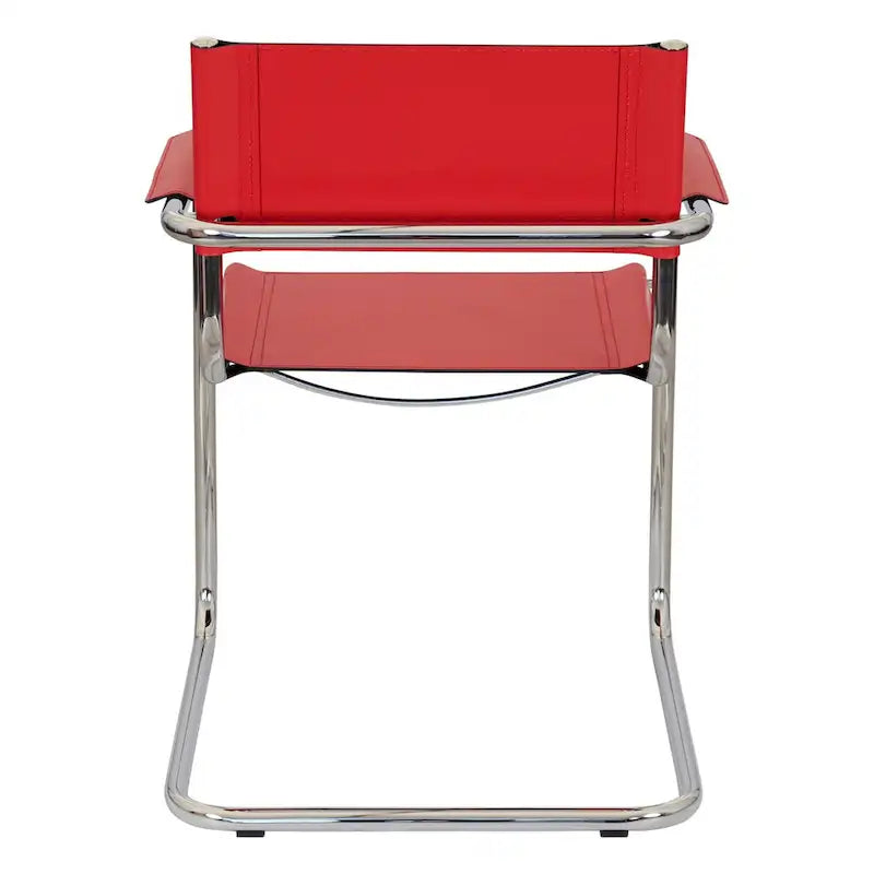 Breuer Chair Company Mart Stam Cantilever Armchair Arm Chair w/ Chrome Frame (Various Bonded Leather Colors)