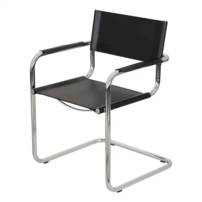 Breuer Chair Company Mart Stam Cantilever Armchair Arm Chair w/ Chrome Frame (Various Bonded Leather Colors)
