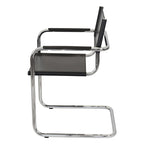 Breuer Chair Company Mart Stam Cantilever Armchair Arm Chair w/ Chrome Frame (Various Bonded Leather Colors)