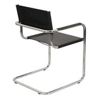 Breuer Chair Company Mart Stam Cantilever Armchair Arm Chair w/ Chrome Frame (Various Bonded Leather Colors)