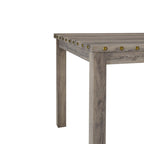 Morden Fort Farmhouse Style 3-piece Square Bar Table Set, 2 Upholstered Counter Stools with Bar Table Dining Set