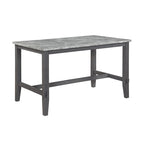 Hudson Marble 7pc Counter Height Set
