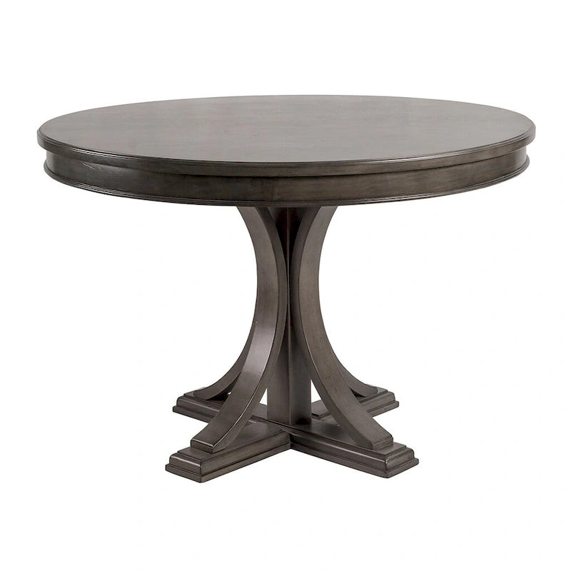 44 Round Dining Table, Solid Wood Finish Classic Designno chairs