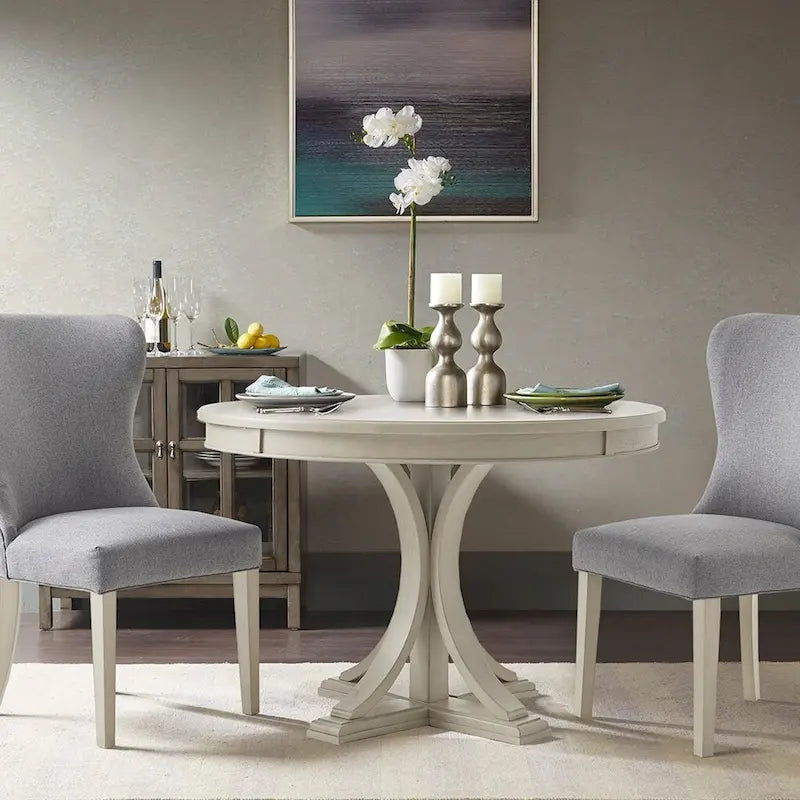 44 Round Dining Table, Solid Wood Finish Classic Designno chairs