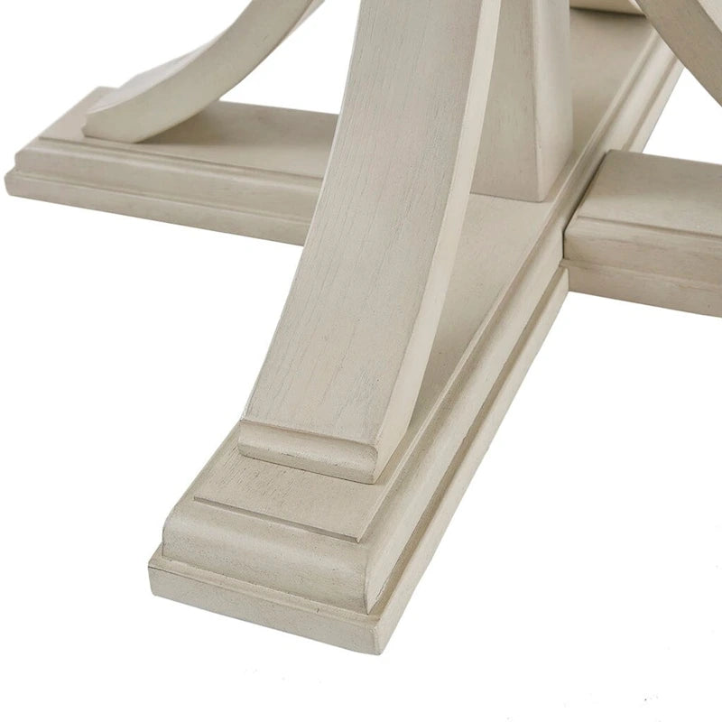 44 Round Dining Table, Solid Wood Finish Classic Designno chairs