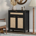 SICOTAS Farmhouse Sideboard Buffet Cabinet Set of 2 with Drawer - N/A