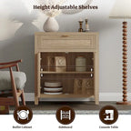 SICOTAS Farmhouse Sideboard Buffet Cabinet Set of 2 with Drawer - N/A