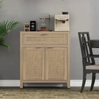 SICOTAS Farmhouse Sideboard Buffet Cabinet Set of 2 with Drawer - N/A