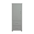 Freestanding Tall Bathroom Storage Cabinet with Door, 2 Drawers and Adjustable Shelf