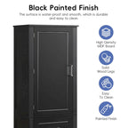 Freestanding Tall Bathroom Storage Cabinet with Door, 2 Drawers and Adjustable Shelf