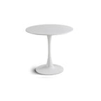 Round Dining table Modern kitchen table 31.5-inch tulip design with pedestal, medieval casual table seating 2 to 4 people