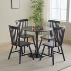 Round Dining table Modern kitchen table 31.5-inch tulip design with pedestal, medieval casual table seating 2 to 4 people