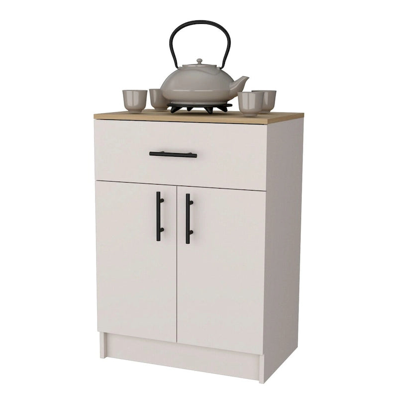 FM FURNITURE Cope kitchen Pantry in melamine with 2 doors and 1 drawer - N/A
