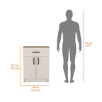 FM FURNITURE Cope kitchen Pantry in melamine with 2 doors and 1 drawer - N/A