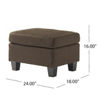 1PCS Fabric Ottoman