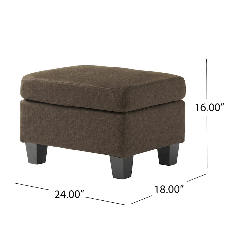 1PCS Fabric Ottoman