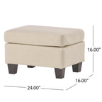 1PCS Fabric Ottoman