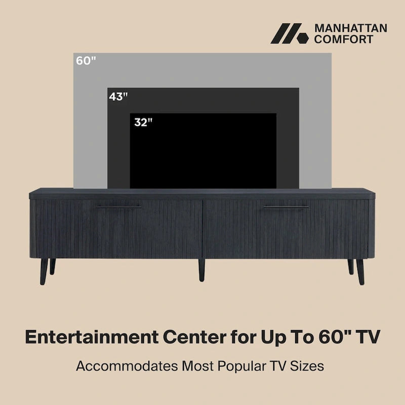 Manhattan Comfort Mid Century Modern Jodie 68.9 Inch TV Stand
