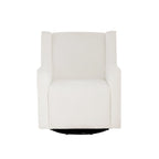 Dolly White Sherpa or Brown Velvet Swivel Rocker Accent Chair