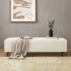 Naci Modern Boucle Ottoman Bench by 