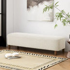 Naci Modern Boucle Ottoman Bench by