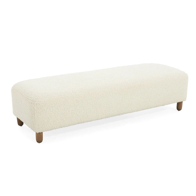 Naci Modern Boucle Ottoman Bench by