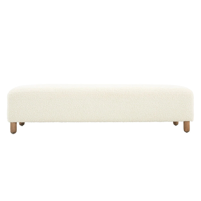 Naci Modern Boucle Ottoman Bench by