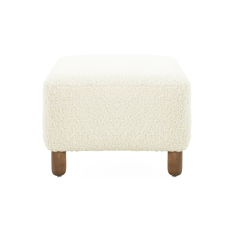 Naci Modern Boucle Ottoman Bench by