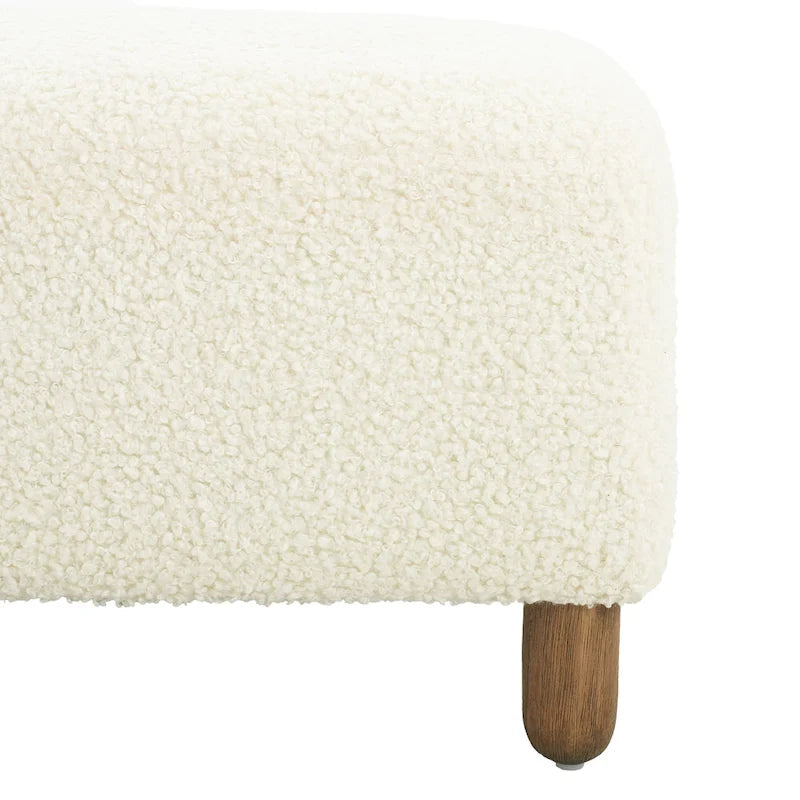 Naci Modern Boucle Ottoman Bench by